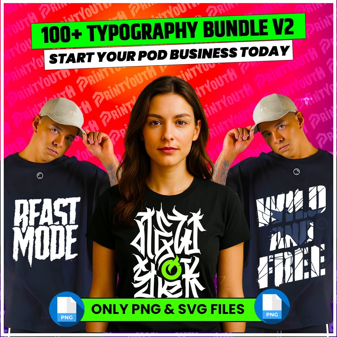 100+ Latest Typography Tshirt Design Bundle V4 — Typography t-shirt design bundle