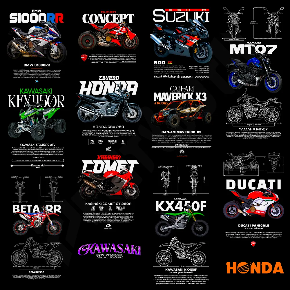 100+ png Premium Sports Bike T Shirt Design Bundle preview 14