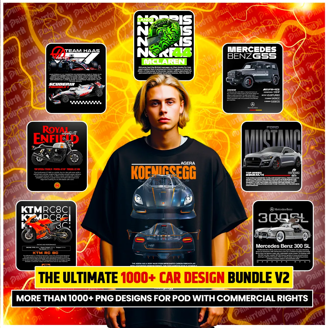 1000+ Car & Bike Design Bundle V2 — Car & Bikes t-shirt design bundle