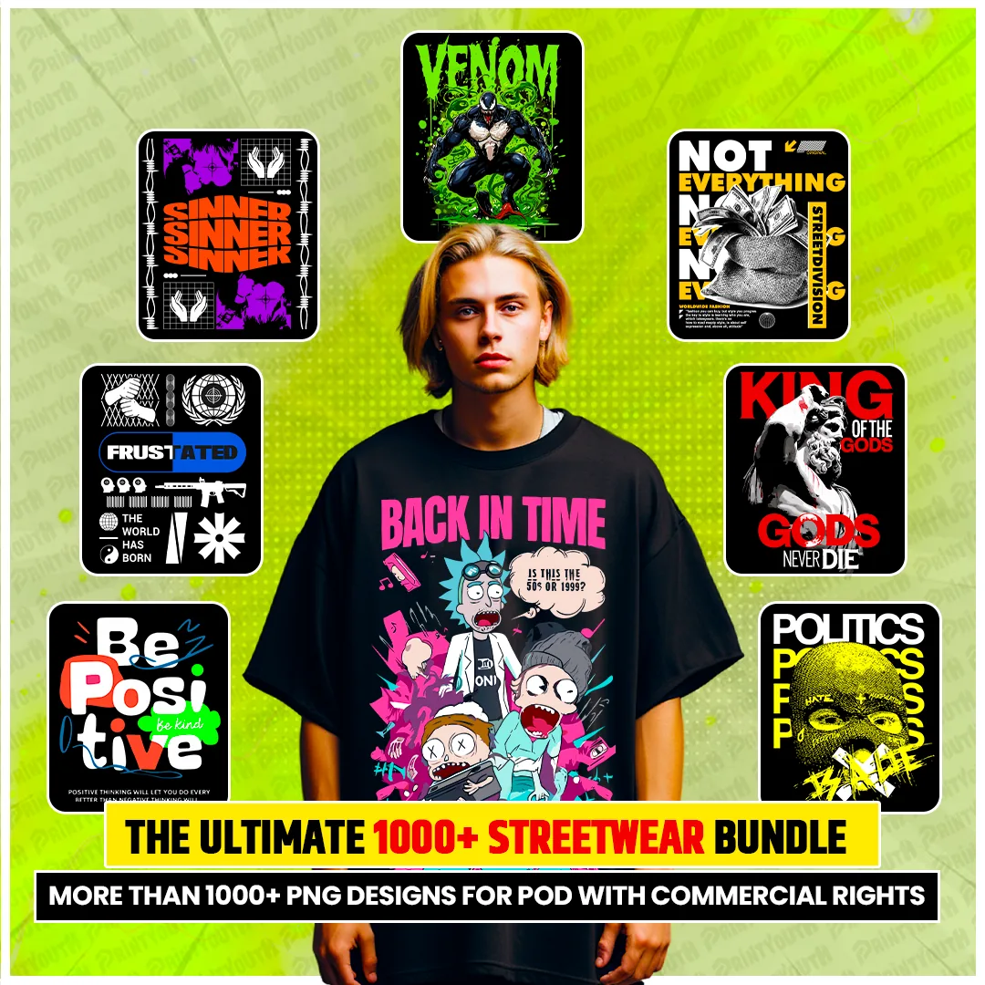 1000+ Streetwear Tshirt Design Bundle — Streetwear t-shirt design bundle