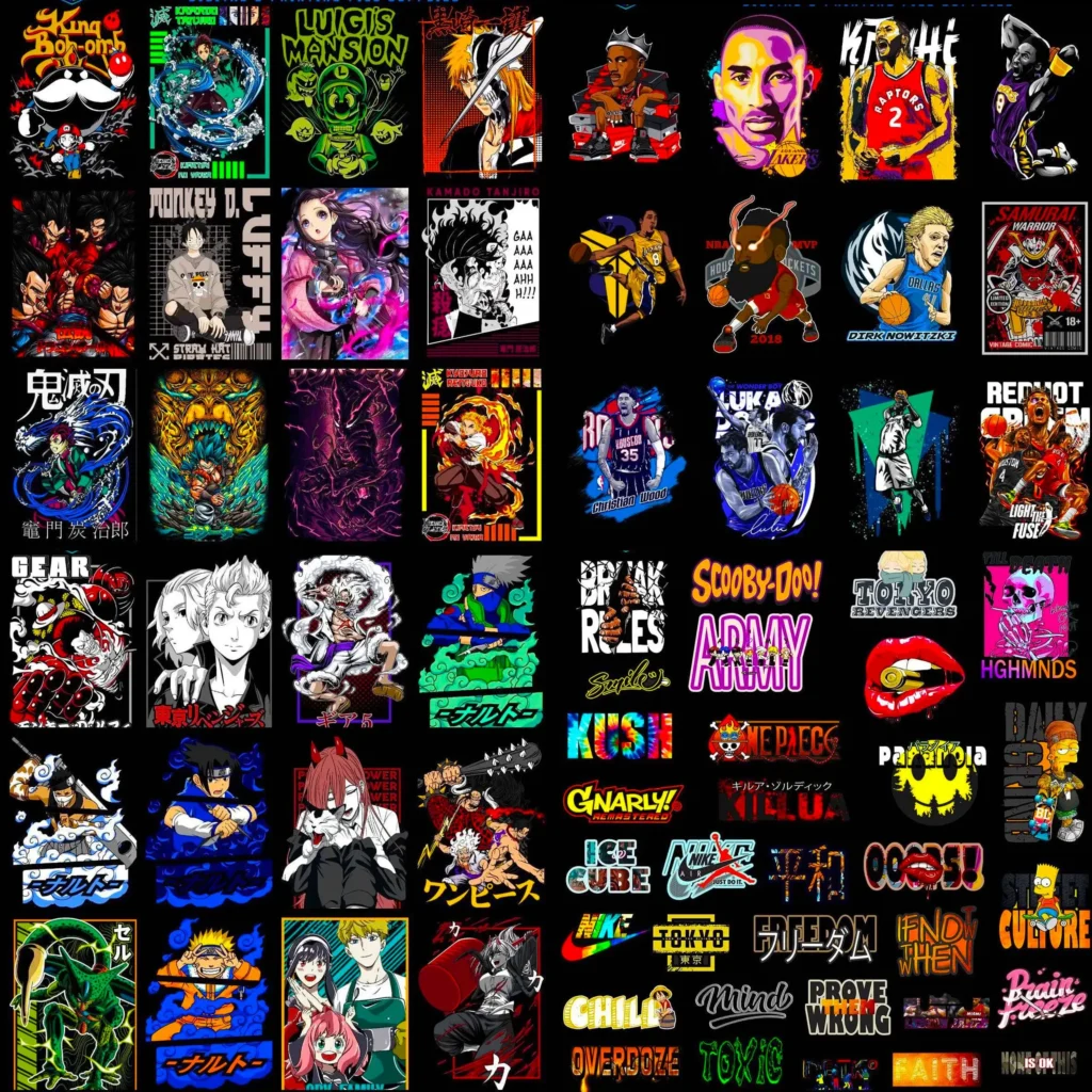 10,000+ Anime T Shirt Design Bundle v2 preview 3