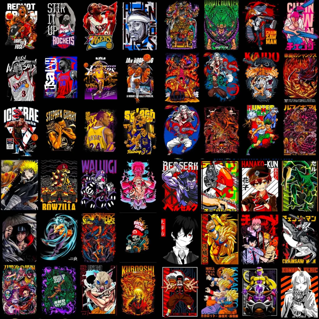10,000+ Anime T Shirt Design Bundle v2 preview 4