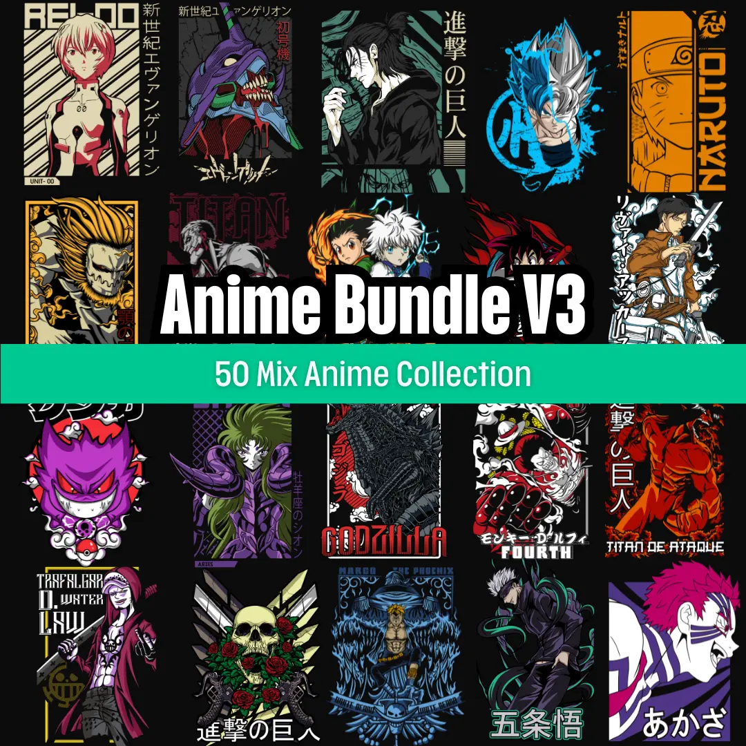 12,500+ Anime Tshirt Design Bundle 2026 preview 39