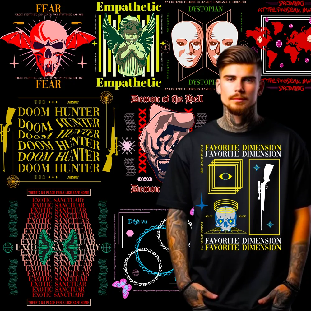 50+ Unique Urban Streetwear Tshirt Design Bundle preview 3