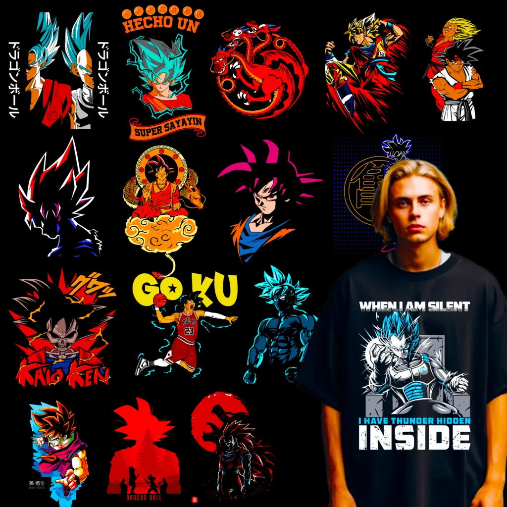 500+ Premium Dragon Ball-Z T-Shirt Design preview 6