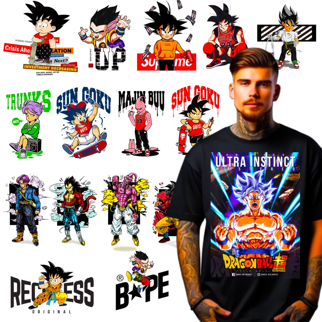 500+ Premium Dragon Ball-Z T-Shirt Design preview 3