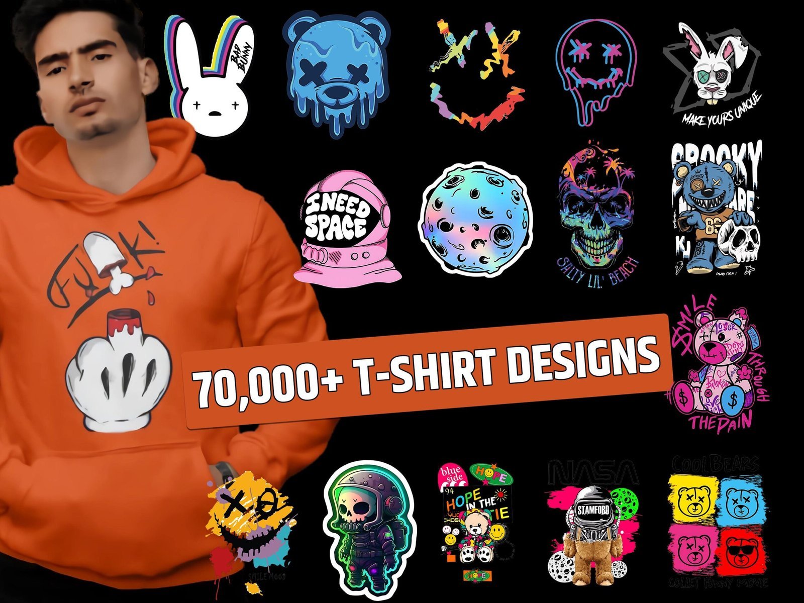 70,000 Urban & Typography T-Shirt Design — Typography t-shirt design bundle