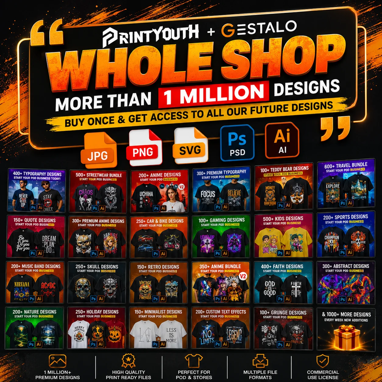 The Whole Shop Bundle For POD Business — Others t-shirt design bundle