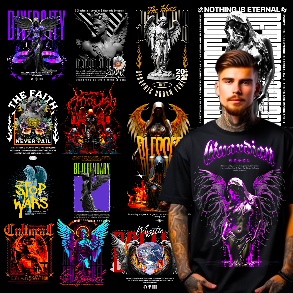 Angel StreetWear Bundle Design For Your POD Tshirt Business Demo 5