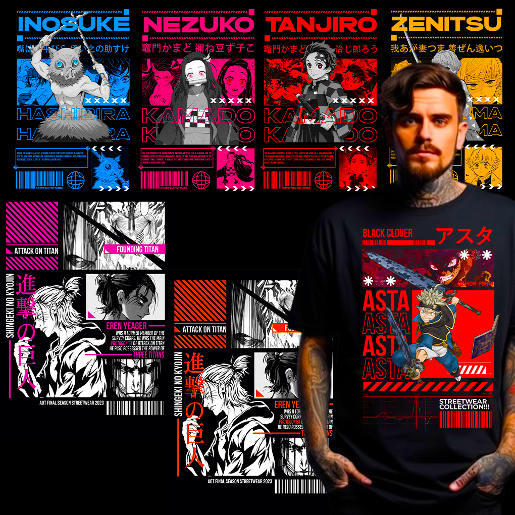 250+ Premium Anime Design Bundle for Your POD Business Demo 2