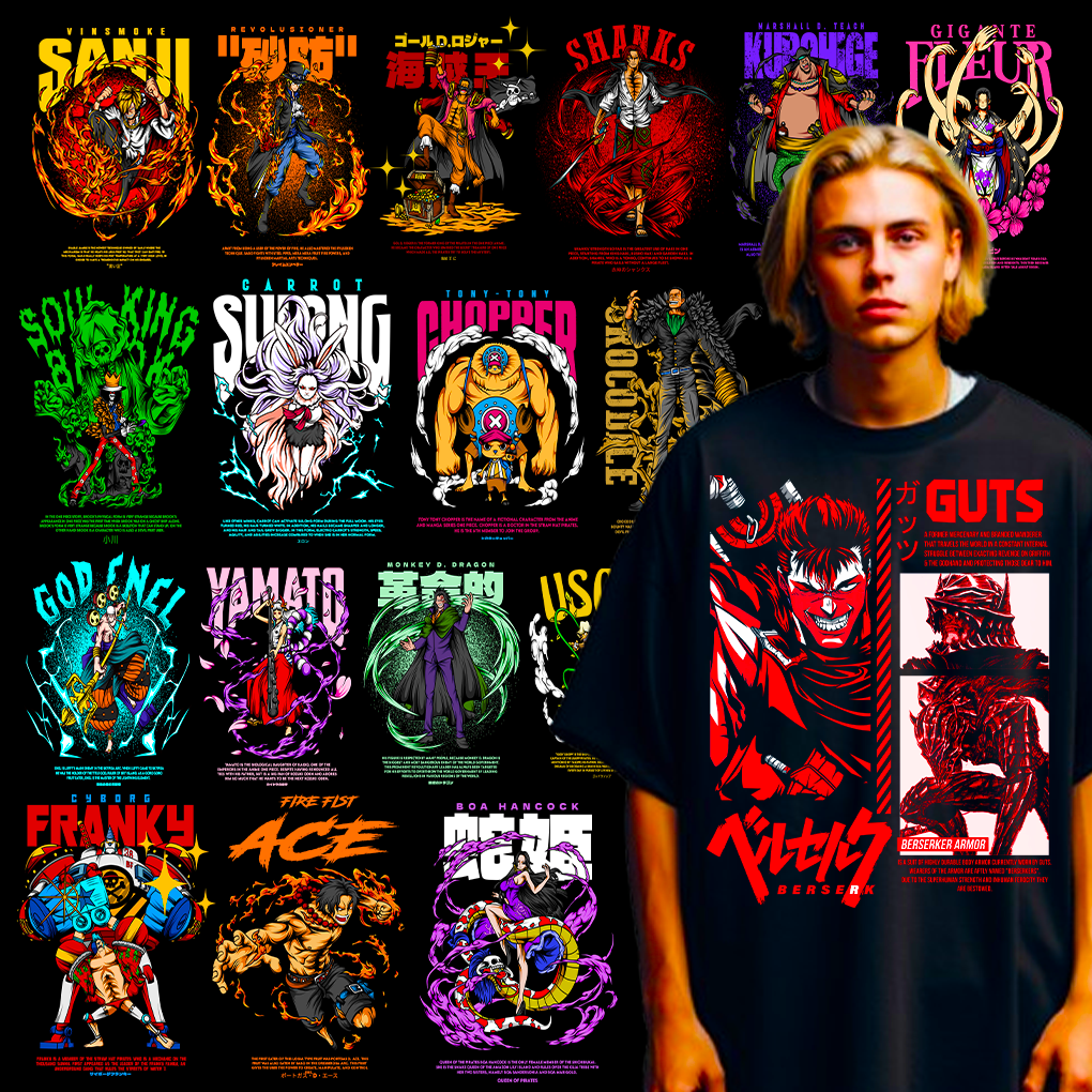 250+ Premium Anime Design Bundle for Your POD Business Demo 3