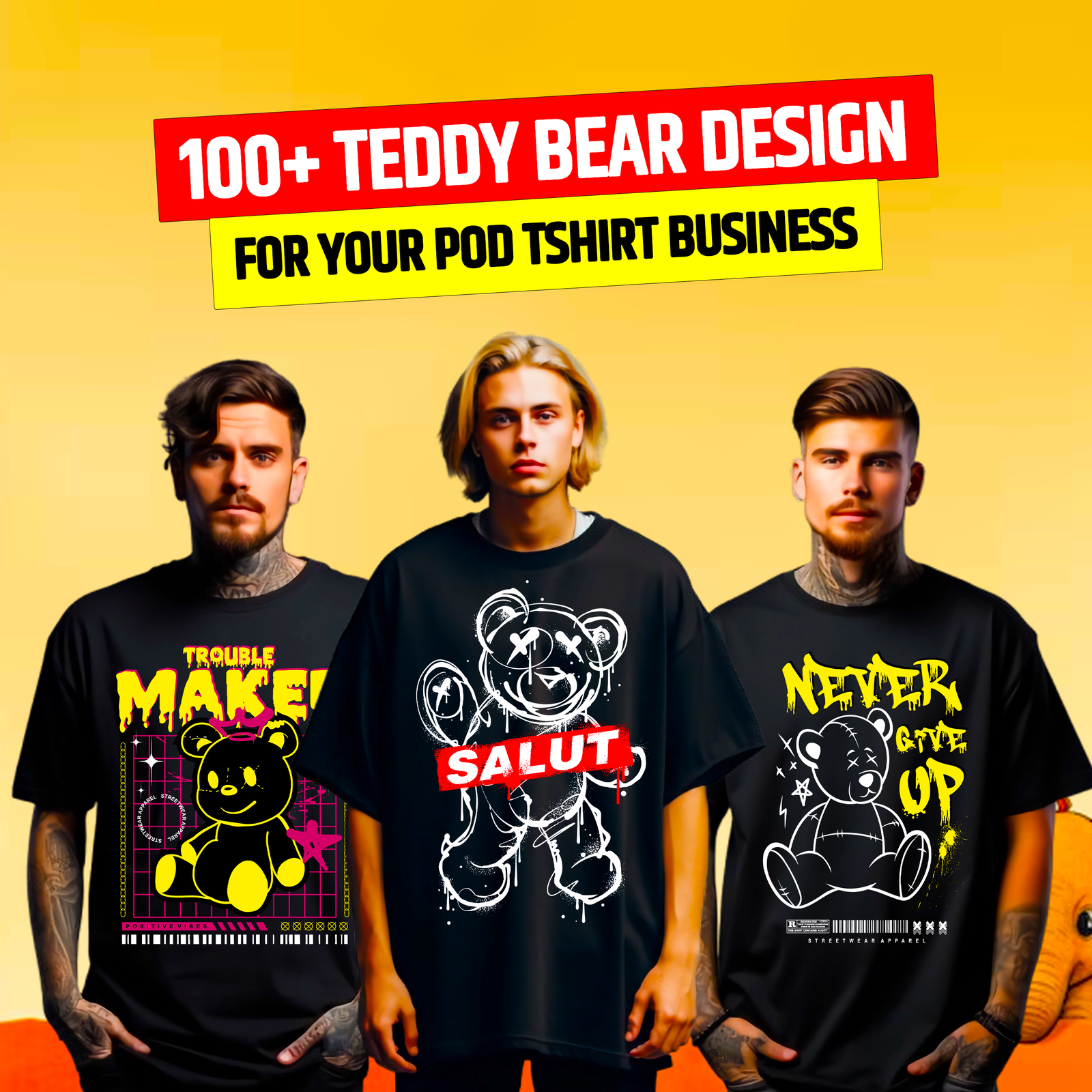 100+ Teddy Design for Your POD Tshirt Business