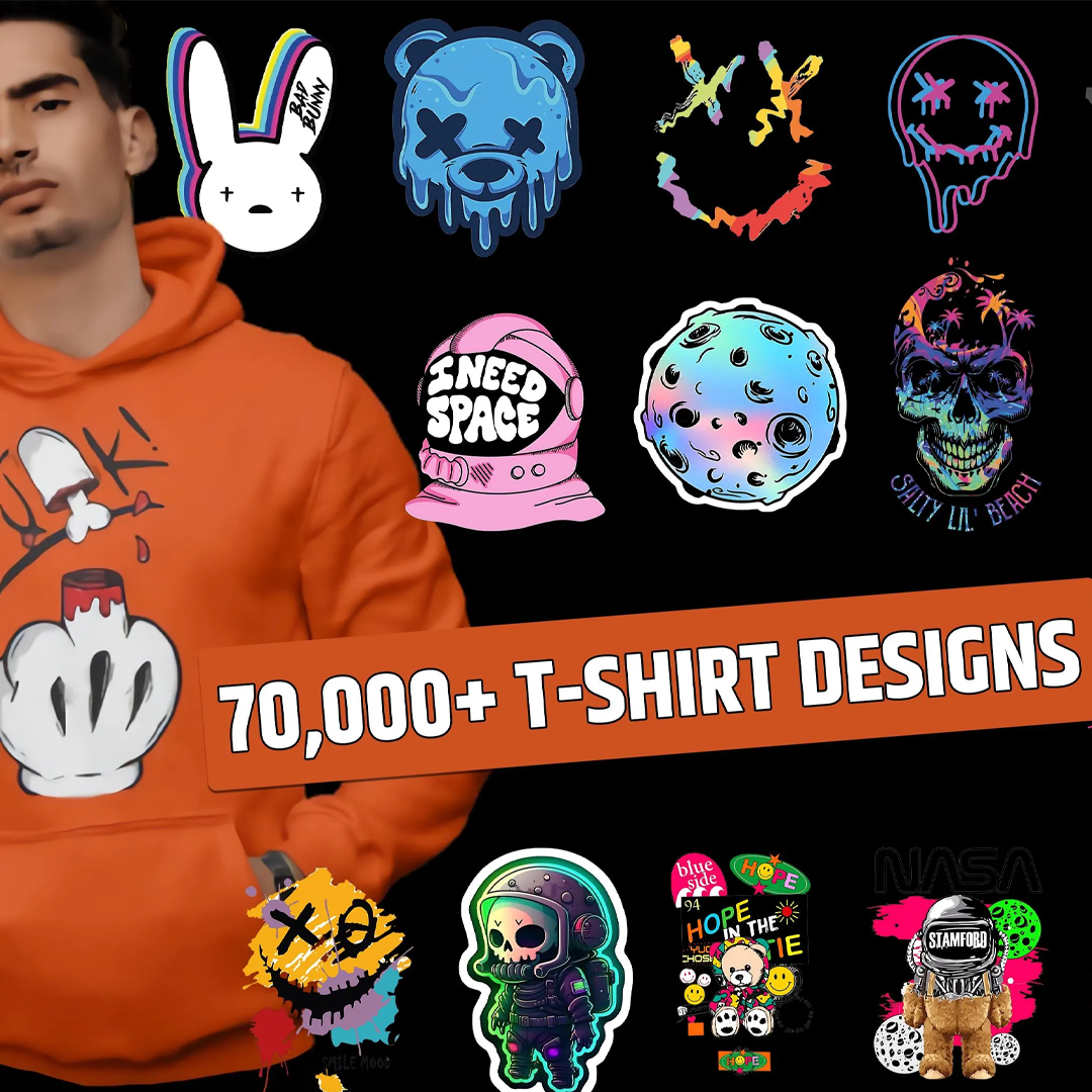 70,000 Urban Tshirt Design Bundle For POD business