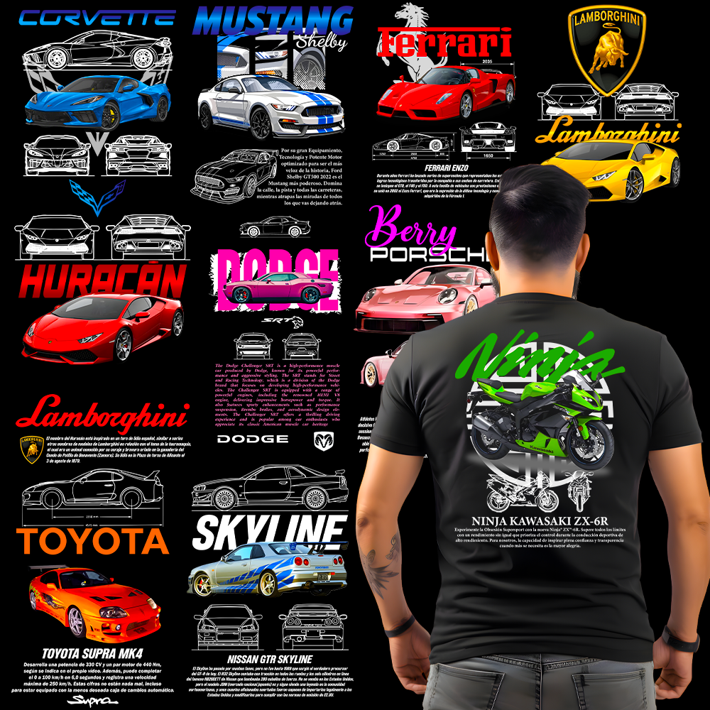 1000 Car Design Bundle for Your Tshirt POD Business Demo 2