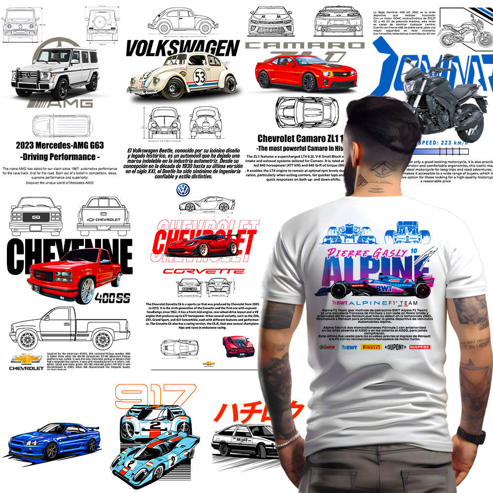 1000 Car Design Bundle for Your Tshirt POD Business Demo 3