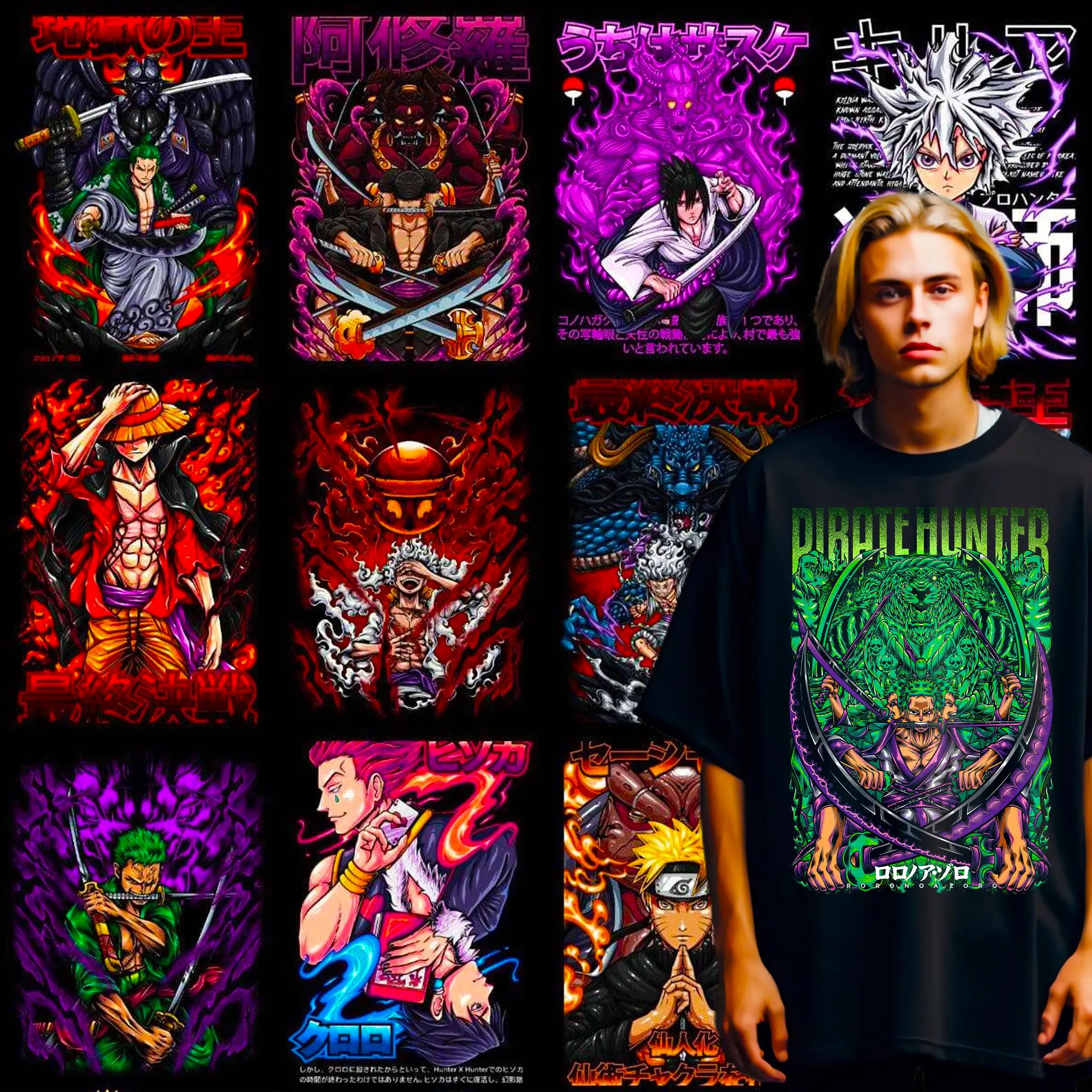 10,000+ Anime T Shirt Design Bundle V2, Colorful Tshirt Designs, TShirt Sublimation Bundle, TShirt Designs For Men & Woman, Digital Download Demo 3