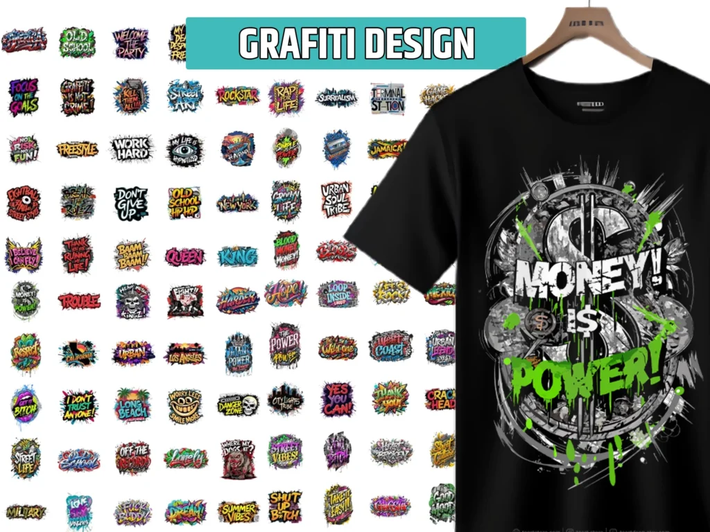 15,000+ Anime, Graffiti, Streetwear T Shirt Design Bundle, T Shirt Sublimation Bundle, T Shirt Designs For Men & Woman, Digital Download Demo 3