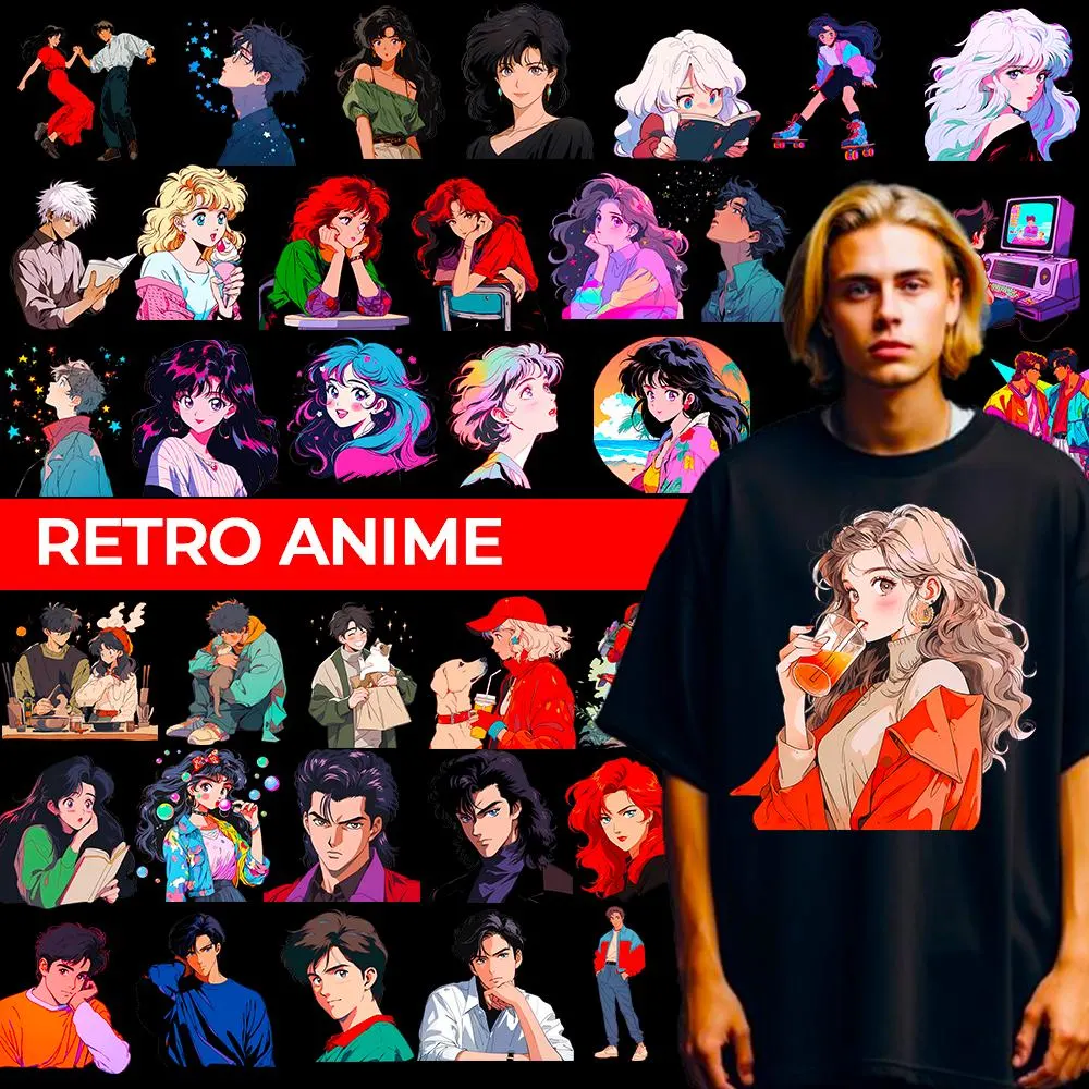 2,500+ Anime T Shirt Design Bundle, Colorful T shirt Designs, T Shirt Sublimation Bundle, T Shirt Designs For Men & Woman, Digital Download Demo 8