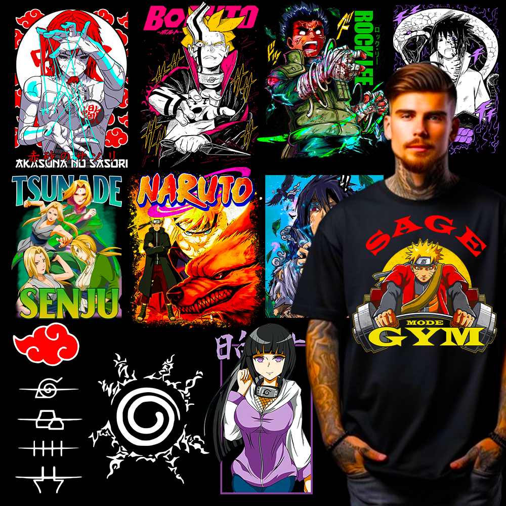 Premium Naruto Anime Bundle for POD Tshirt Business Demo 1