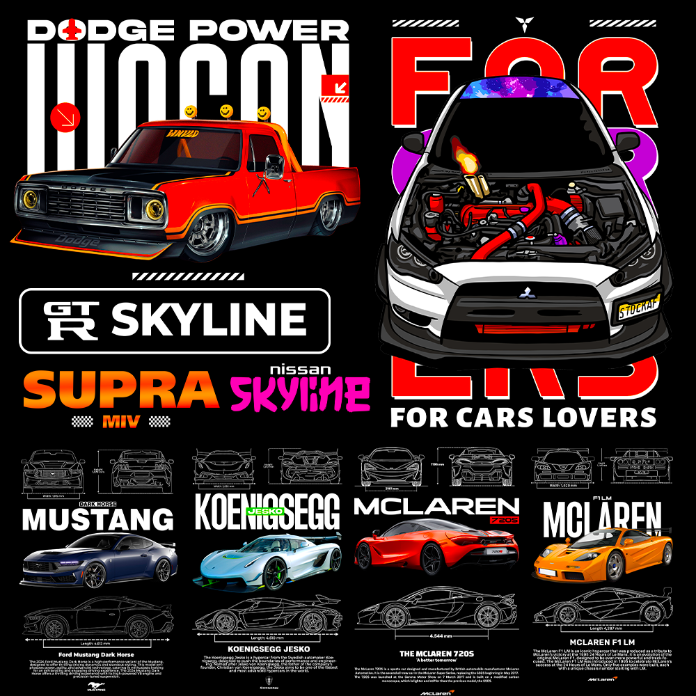 150+ Car Design Bundle v3 for your Tshirt POD Business Demo 4