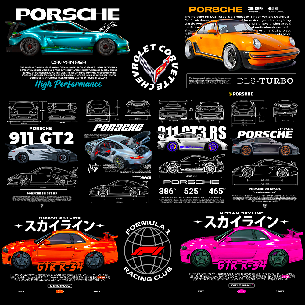 150+ Car Design Bundle v3 for your Tshirt POD Business Demo 2
