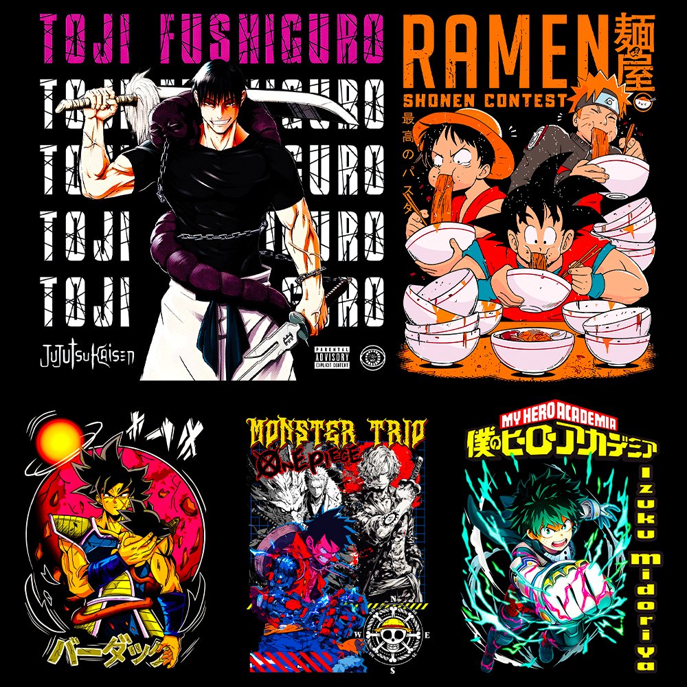 15+ Anime Design Bundle for POD Business 01