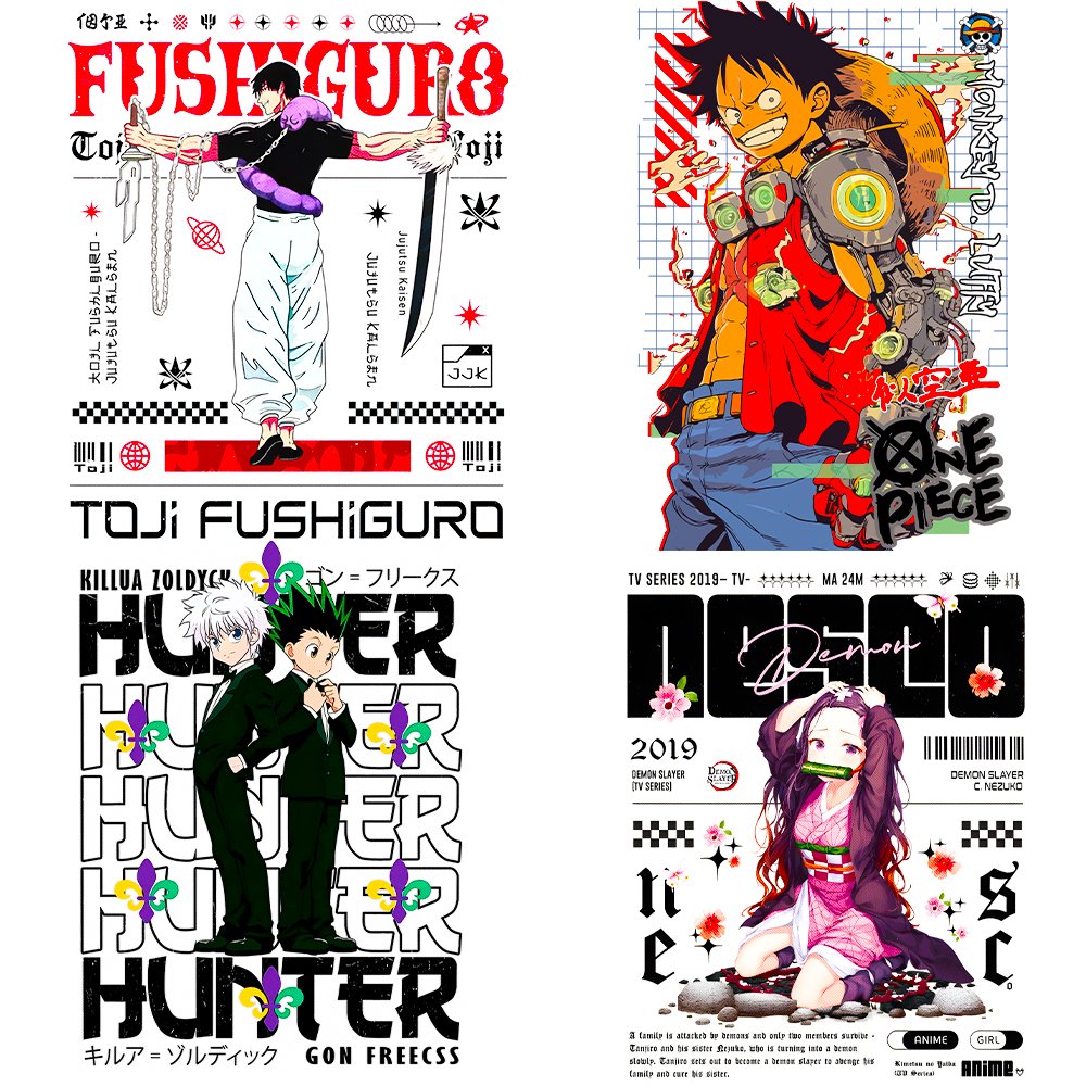 15+ Anime Design Bundle for POD Business 02