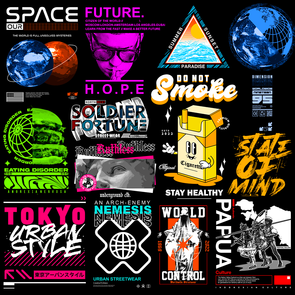 200+ Streetwear Design Bundle for POD Business 3