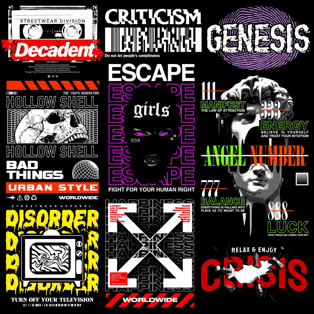 200+ Streetwear Design Bundle for POD Business 4