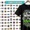 15,000+ Anime, Graffiti, Streetwear T Shirt Design Bundle, T Shirt Sublimation Bundle, T Shirt Designs For Men & Woman, Digital Download Demo 3