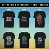 70,000 Urban & Typography T-Shirt Design Print - Premium Casual Style Design Packs, Trendy T-shirt Design Pack, Urban Wear Demo 1