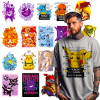 20,000+ Anime, Cartoon, Pokemon Tshirt Design Bundle for Your POD Business Demo 4