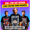 250+ Pop Art Design Bundle For Your POD Business