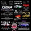 10 png PORSCHE Premium Sports Car T-shirt Design, High Quality, Transparent Background, Sublimation, DTF, Instant Download Demo 1