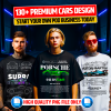 Car Design Bundle for POD Business High Quality Designs